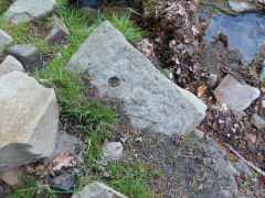 Blaencyffin tramway stone sleeper, May 2013